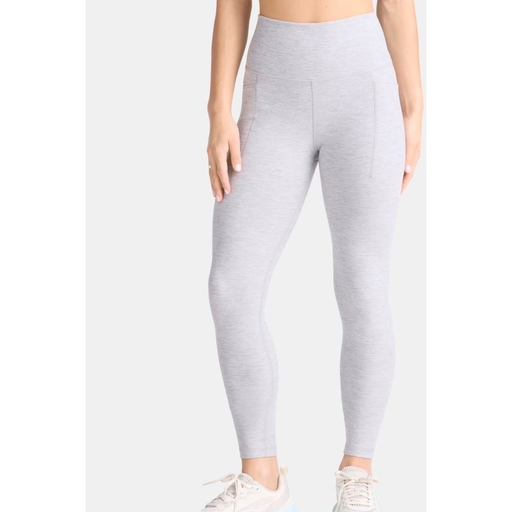 Athletic Works Leggings Women XL Lt Grey ButterCore 27"Ins High Rise Pockets NEW